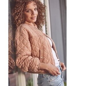 New Blank Nyc Quilted Cropped Jacket